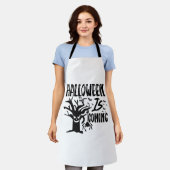 Halloween komt eraan schort (Gedragen)