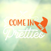 Halloween komt in mijn mooie heks raamsticker (Vel 3)