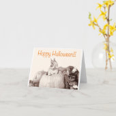 Halloween Konijn Hoppy Halloween! Kaart (Gele Bloem)