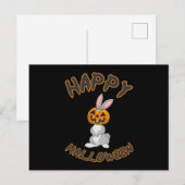 Halloween konijn pompoen horror cadeau idee briefkaart (Voorkant / Achterkant)