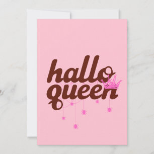 Halloween Koningin, Halloqueen, Retro Halloween Ku Feestdagenkaart