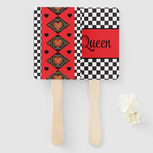 Halloween koningin van harten Vrouwen Handwaaier (Voorkant en achterkant)