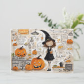 Halloween-kookplaat Kaart (Staand voorkant)