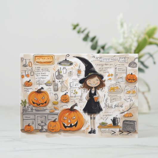 Halloween-kookplaat Kaart (Staand voorkant)