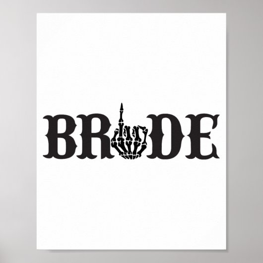 Halloween Koppel Bruid Bruidegom Skelet Bijpassend Poster (Voorkant)