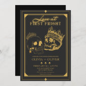 Halloween koppel feest kaart (Voorkant / Achterkant)