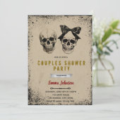 Halloween koppel shower uitnodiging (Staand voorkant)