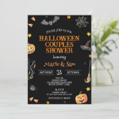Halloween Koppels Douche, Baby shower Kaart (Staand voorkant)