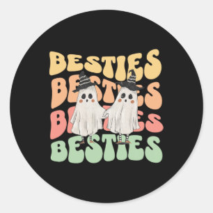 Halloween Koppels Kostuum voor Beste Vrienden Best Ronde Sticker