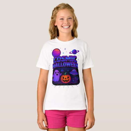 Halloween Kosmische Kleding Space Galaxy Unisex T-shirt (Voorkant volledig)