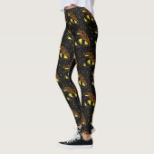 Halloween Kosmische Pompoen Buitenruimte Jack OLan Leggings (Links)
