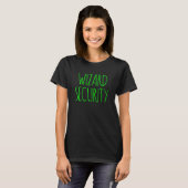 HALLOWEEN KOSTUME WIZARD SECURITY DECORATIONS MANN T-SHIRT (Voorkant volledig)