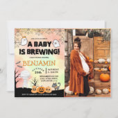 Halloween Kostuum Baby shower Party Foto Kaart (Voorkant)