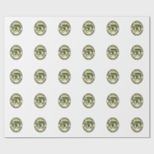 Halloween kostuum badge voor Golden Retriever vint Cadeaupapier