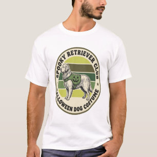 Halloween kostuum badge voor Golden Retriever vint T-shirt