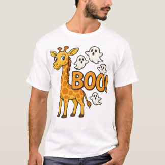 Halloween Kostuum Boo Giraffe Griezelig Seizoen Ov T-shirt