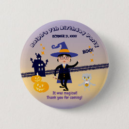 Halloween Kostuum Boy Wizard Verjaardagsfeest Ronde Button 5,7 Cm