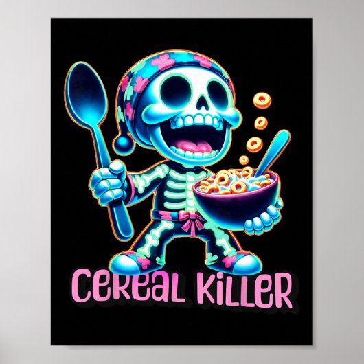 Halloween Kostuum Cereal Killer Grappig Ontbijt Ce Poster (Voorkant)