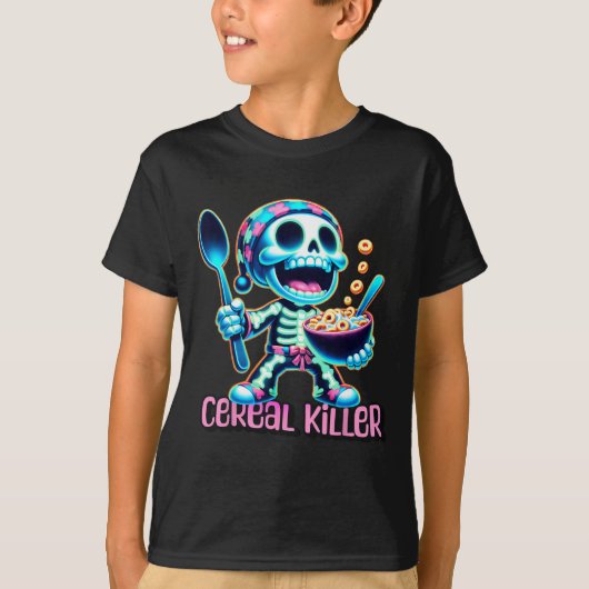Halloween Kostuum Cereal Killer Grappig Ontbijt Ce T-shirt (Voorkant)