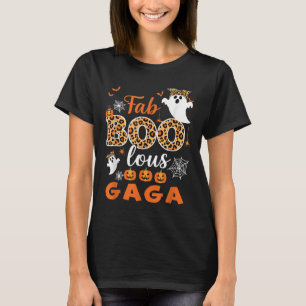 Halloween Kostuum Cute Luipaard Boo Gaga Griezelen T-shirt