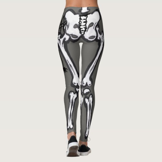 Halloween kostuum enge Skeloton Cust. Legging (Achterkant)