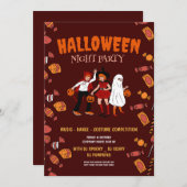 Halloween kostuum feest, Halloween nacht Kaart (Voorkant / Achterkant)