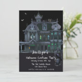 Halloween Kostuum Feest, Haunted House Kaart (Staand voorkant)