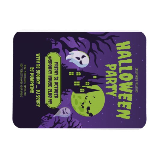 Halloween kostuum feest uitnodiging Halloween fees Magneet (Horizontaal)