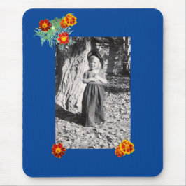 Halloween Kostuum Foto Marigolds Blauwe Mousepad Muismat