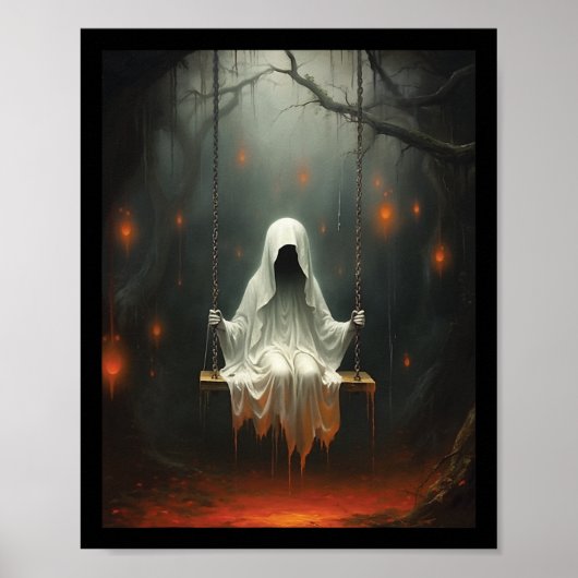  Halloween Kostuum Ghost Swing Poster (Voorkant)