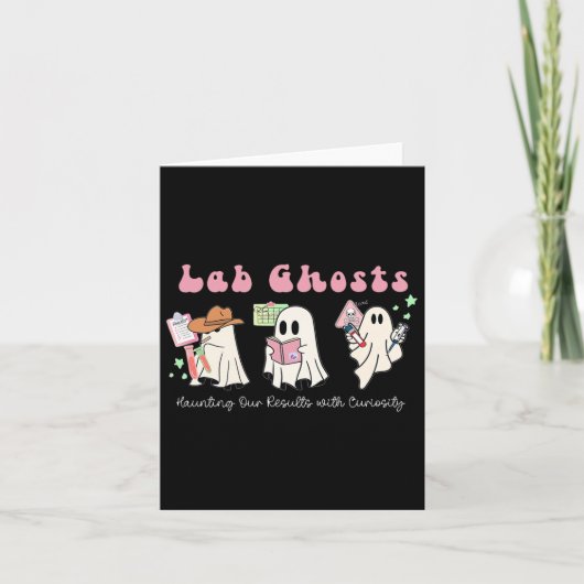Halloween Kostuum Ghost Teacher Laboratory Tec Kaart (Voorkant)