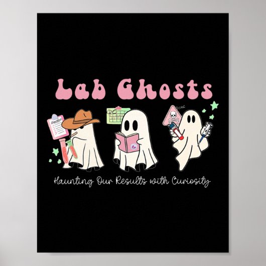 Halloween Kostuum Ghost Teacher Laboratory Tec Poster (Voorkant)