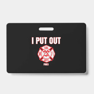 Halloween Kostuum Grappige Brandweerman Ik Doof Vu Badge