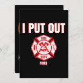 Halloween Kostuum Grappige Brandweerman Ik Doof Vu Feestdagenkaart (Voorkant / Achterkant)