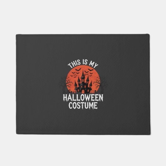 Halloween Kostuum Heel Geest Kasteel Vector Design Deurmat (Voorkant)