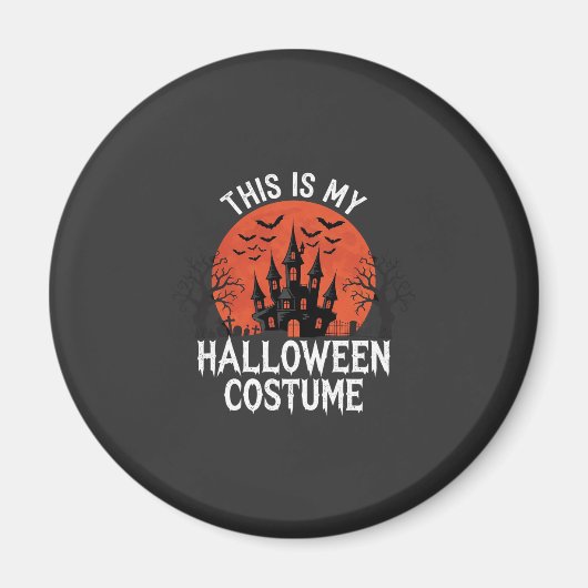 Halloween Kostuum Heel Geest Kasteel Vector Design Magneet (Voorkant)