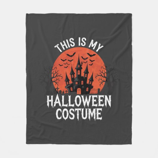 Halloween Kostuum Heel Geestig Kasteel Vector Desi Fleece Deken (Voorkant)