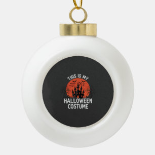 Halloween Kostuum Heel Geestig Kasteel Vector Desi Keramische Bal Ornament