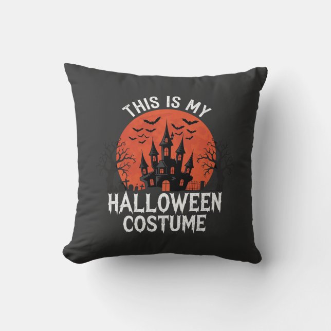 Halloween Kostuum Heel Geestig Kasteel Vector Desi Kussen (Voorkant)