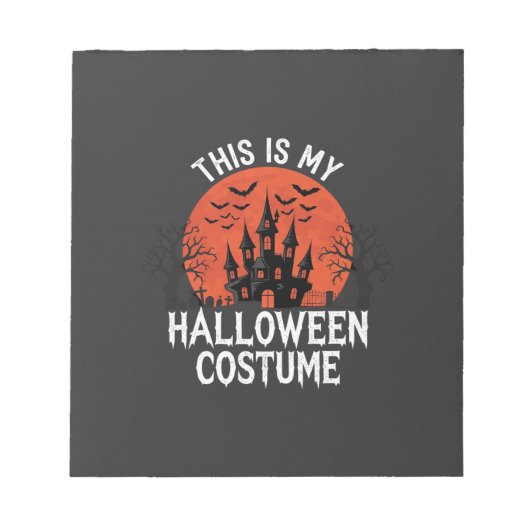 Halloween Kostuum Heel Geestig Kasteel Vector Desi Notitieblok (Voorkant)