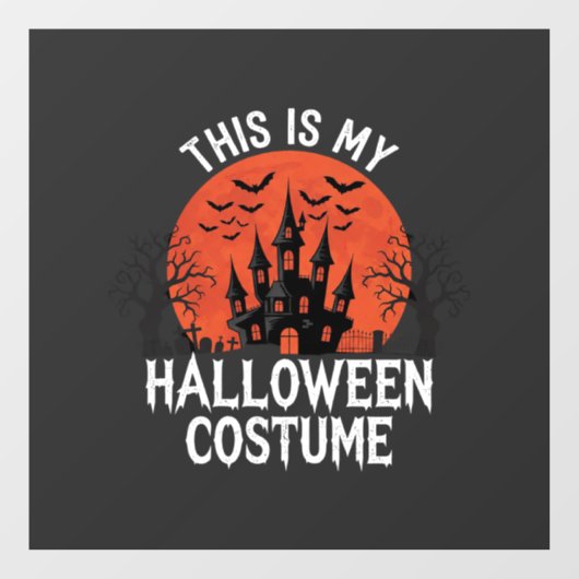 Halloween Kostuum Heel Geestig Kasteel Vector Desi Raamsticker (Vel)