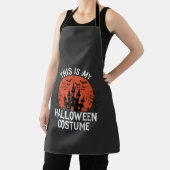 Halloween Kostuum Heel Geestig Kasteel Vector Desi Schort (Insitu)