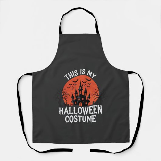 Halloween Kostuum Heel Geestig Kasteel Vector Desi Schort (Voorkant)