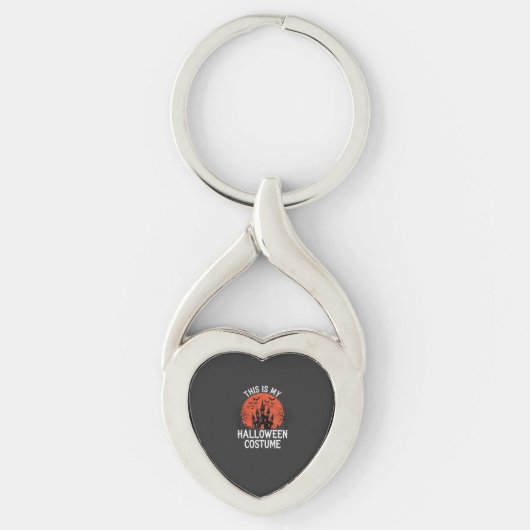 Halloween Kostuum Heel Geestig Kasteel Vector Desi Sleutelhanger (Voorkant)