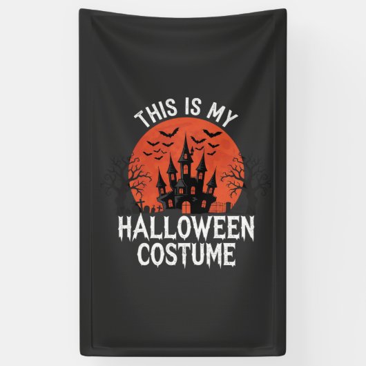 Halloween Kostuum Heel Geestig Kasteel Vector Desi Spandoek (Verticaal)