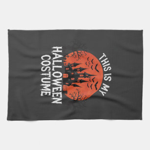 Halloween Kostuum Heel Geestig Kasteel Vector Desi Theedoek