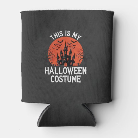 Halloween Kostuum Heel Geestig Kasteel Vectorontwe Blikjeskoeler (Voorkant)