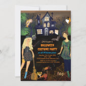 HALLOWEEN KOSTUUM HEKSEN PARTIJ KAART (Voorkant)