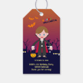 Halloween Kostuum Jongen Verjaardagsfeest Cadeaulabel (Voorkant)
