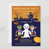 Halloween Kostuum Jongen Verjaardagsfeest Kaart (Voorkant)